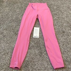Pink Blossom Lululemon Align Leggings 25” double lined Size 4